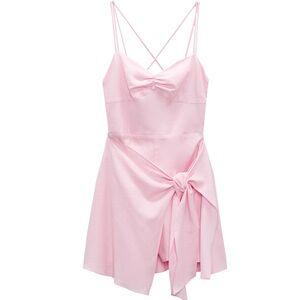 Zara Light Pink Smocked Dress